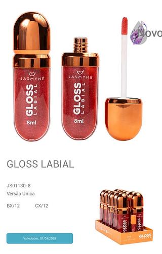 Gloss Labial/ 12pçs (JS01130-8) Jasmyne
