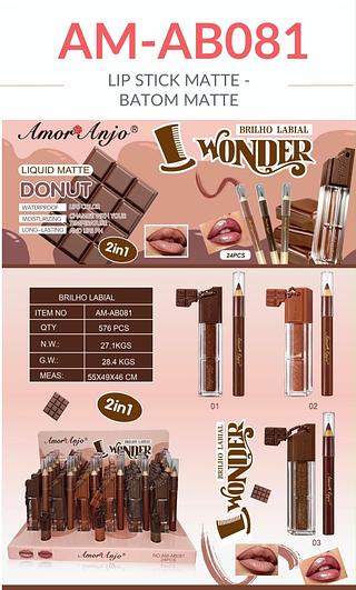 Lip gloss e lápis boca C/24pcs AMOR ANJO