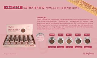 Pomada para Sobrancelhas Extra Brow cores 1 ao 5 /36pçs Ruby Rose