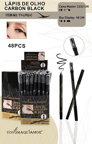 Lapis de olho carbon black com apontador c/48pcs YOYO MAQUIAMOR