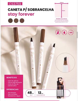 Caneta para sobrancelhas stay forever/ 48pçs (CS3759) PINK21