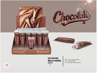 Lip gloss chocolate C/24pcs BELLE ANGEL