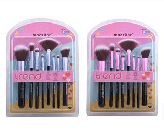 Kit com 8 Pinceis Trend /12pcts Macrilan