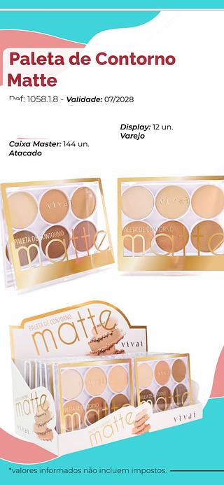Paleta Contorno matte Vivai C/12pcs