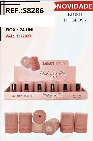 Blush e lip gloss 2in1 /24pcs SARAH