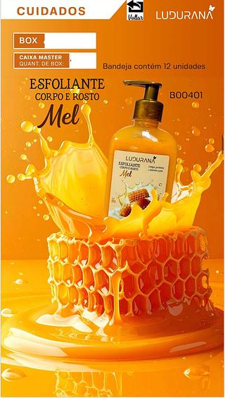 Esfoliante corpo e rosto Mel C/12pcs LUDURANA