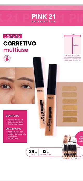 Corretivo multiuse c/24pcs (CS4243) PINK 21