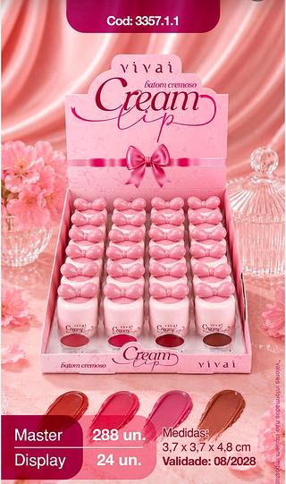 Creme Lip Batom Cremoso c/24pçs Vivai