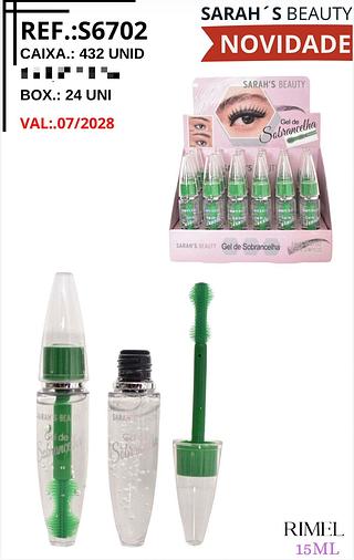 Gel de sobrancelhas c/24pcs SARAHS