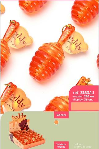 Lip gloss teddy /36pc VIVAI