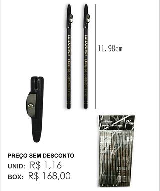 Lapis de Sobrancelha Preto /12pcs LUA NEVE