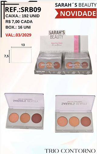 Trio contorno /16pcs Sarahs Beauty