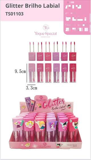 Glitter Brilho Labial /24pçs Toque Especial
