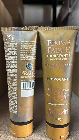 Loção Hidratante Femme Fatale (Provocante) c/12pçs Porán