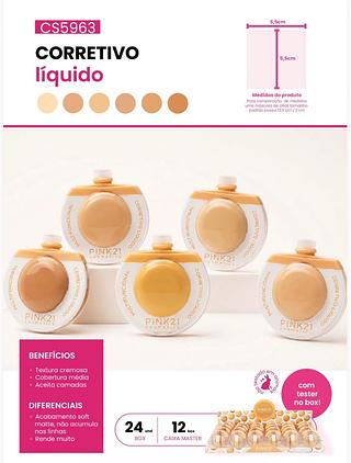 Corretivo liquido c/24pcs PINK 21
