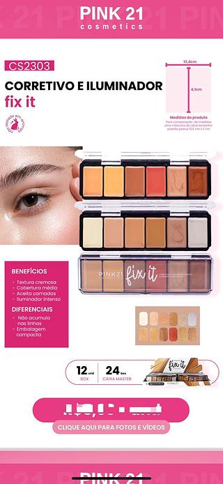 Paleta corretivo Pink21 c/12