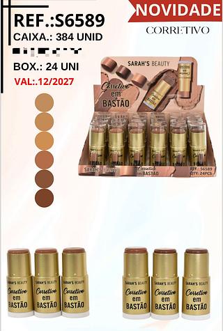 Corretivo em Bastão c/24pçs Sarah´s Beauty