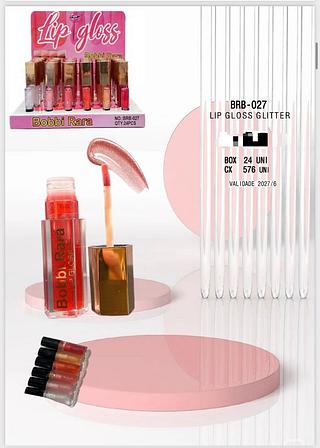 Lip Gloss Glitter /24pçs Bobbi Rara