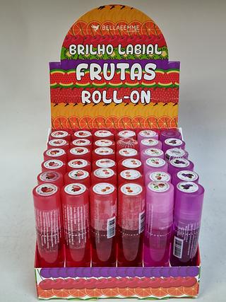 Brilho labial frutas roll-on Bellafemme C/36pcs