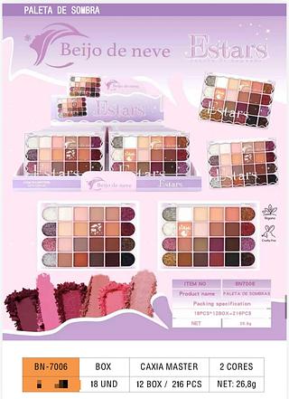 Paleta de sombras c/18pcs Beijo De Neve