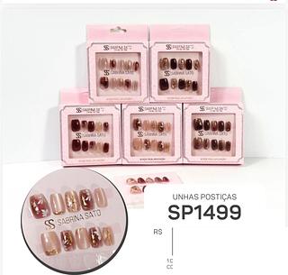 Unha posticas com adesivo auto colante /12pcs Sabrina Sato
