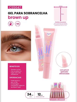 Gel para Sobrancelhas Brown Up c/24pçs Pink 21