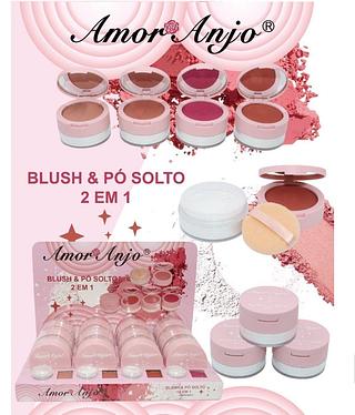 Blush e Po Solto 2 em 1 /12pcs AMOR ANJO