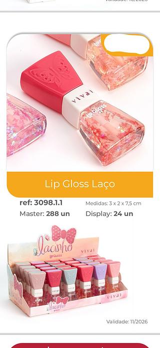 Lip Gloss Laço/ 24pçs (3098.1.1) Vivai
