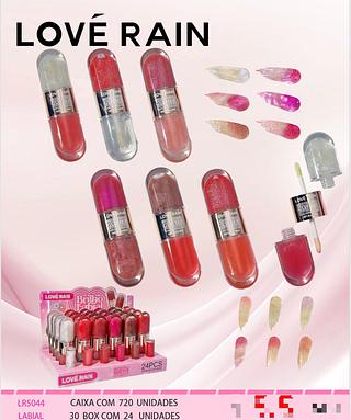 Brilho labial c/24pvs LOVE RAIN