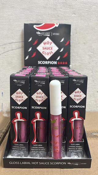 Gloss Labial Hot Sauce Scorpion c/28pcs (226) MAX LOVE