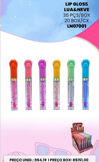 Lip Gloss Patinha/ 36pçs (LN07001) Lua&neve PROMOCAO