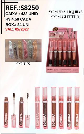 Sombra liquida com glitter /24pcs Sarahs beauty