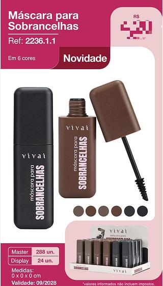 Máscara para Sobrancelhas c/24pçs Vivai