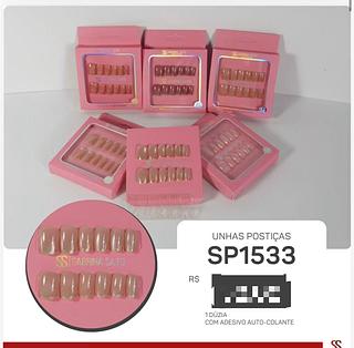 Unha posticas com adesivo auto colante /12pcs Sabrina Sato