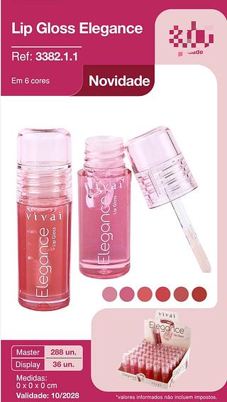 Lip Gloss Elegance c/36pçs Vivai