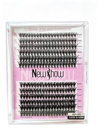 Cílios Tufinho marrom New Show 40P+50P C/12pcs