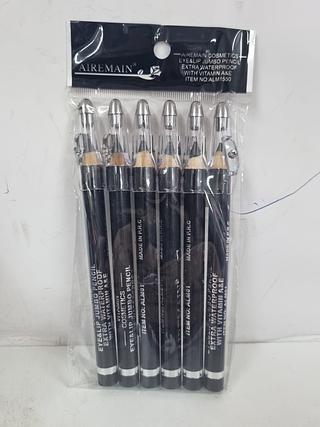 Lapis jumbo para olhos cor:Preto/ 6pçs