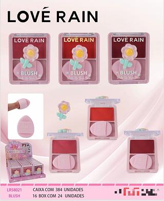 Blush com esponja c/24pcs LOVE RAIN