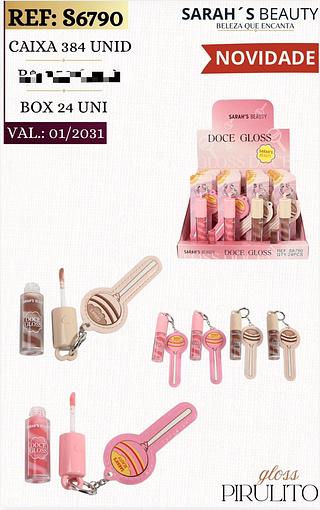 Doce gloss c/24pcs Sarah´s Beauty