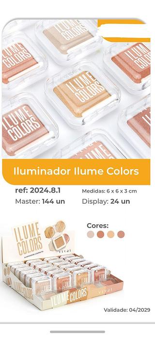 Iluminador Compacto Ilume Colors/24UNID