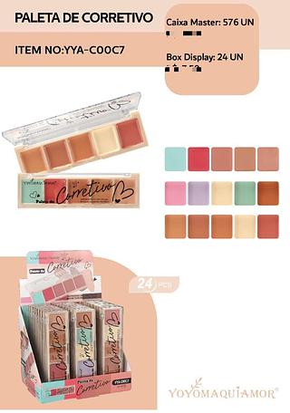 Paleta de corretivo c/24pcs YOYO MAQUIAMOR