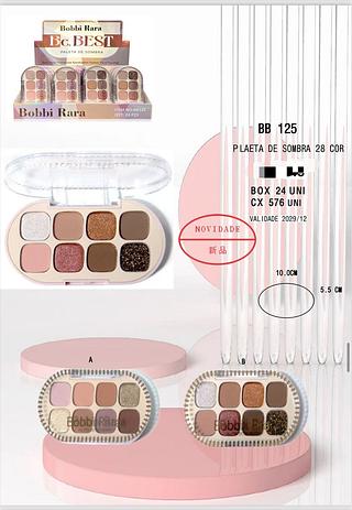 Paleta de sombras 8 cores c/24pcs BOBBI RARA