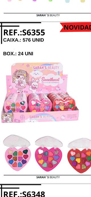 Paleta de sombras sweetheart c/24un Sarah's