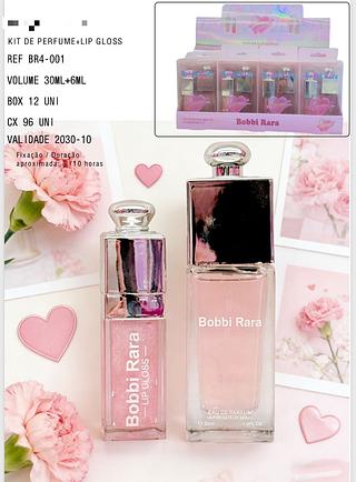 Kit perfume e Lip gloss Volume 30ml +6ml C/12pcs BOBBI RARA