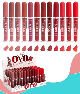 Batom Ovo Líquido Matte/ 72pcs Vivai