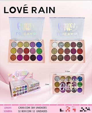 Paleta de sombras Glitter C/12pcs Love Rain