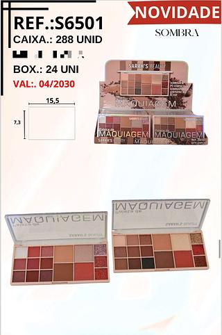 Paleta de Sombras c/24pçs Sarah´s Beauty