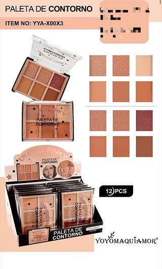 Paleta de contorno /12pcs Yoyo maquiamor