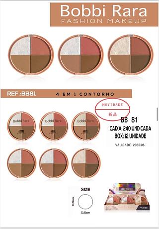 Blush Iluminador e Contorno c/12pcs BOBBI RARA