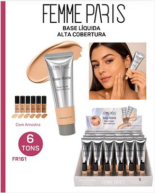 Base liquida alta cobertura c/24pcs FEMME PARIS